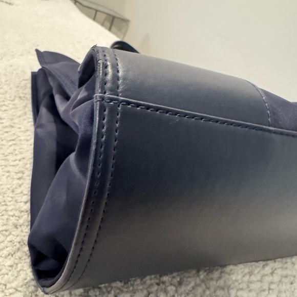 Tory Burch Ella navy blue nylon leather tote - Picture 7 of 12